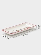 Тарелка сервировочная новогодняя Доляна «Сказочный бал.Щелкунчик», 28×12.1×3.3 см, доломит, белая - Фото 2