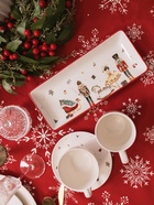 Тарелка сервировочная новогодняя Доляна «Сказочный бал.Щелкунчик», 28×12.1×3.3 см, доломит, белая - Фото 5