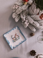 Тарелка сервировочная новогодняя Доляна «Зимний вечер», 15×15×3 см, доломит, белая - Фото 5