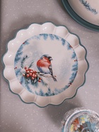 Тарелка сервировочная новогодняя Доляна «Зимний вечер», 20×20×2.5 см, доломит, белая - Фото 7