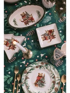 Тарелка сервировочная новогодняя Доляна «Сказки зимнего леса», 15×15×3 см, доломит, белая - Фото 5