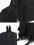 Рюкзак школьный на молнии, с карманами, однотонный, размер 28×11×40 см, чёрный - Фото 6