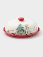 Блинница новогодняя Доляна «Волшебный праздник», 23.5×9.7 см, доломит, белая - Фото 1