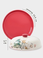 Блинница новогодняя Доляна «Волшебный праздник», 23.5×9.7 см, доломит, белая - Фото 2