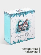 Блинница новогодняя Доляна «Зимний вечер», 23.5×9.7 см, доломит, белая - Фото 3