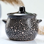 УЦЕНКА Горшок керамический для запекания «Пиканто» 0.65 л, 12.5×11.5 см, без крышки, мрамор - Фото 1