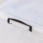 УЦЕНКА Контейнер д/хранения с крышкой 50 л 61×39×32 см на колесах прямоуг, прозрачный - Фото 5