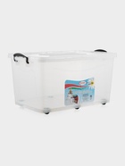 УЦЕНКА Контейнер д/хранения с крышкой 50 л 61×39×32 см на колесах прямоуг, прозрачный - Фото 6