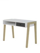 Стол письменный Story «Коты и овалы», на ножках, 1 ящик, 1090×550×761 мм, цвет белый/тёмно – серый - Фото 1