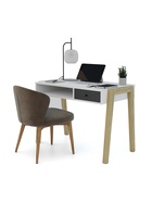 Стол письменный Story «Коты и овалы», на ножках, 1 ящик, 1090×550×761 мм, цвет белый/тёмно – серый - Фото 2