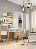 Стол письменный Story «Коты и овалы», на ножках, 1 ящик, 1090×550×761 мм, цвет белый/тёмно – серый - Фото 7