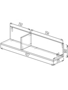 Полка настенная HYGGE, 922×213×180 мм, цвет белый/дуб вотан - Фото 2
