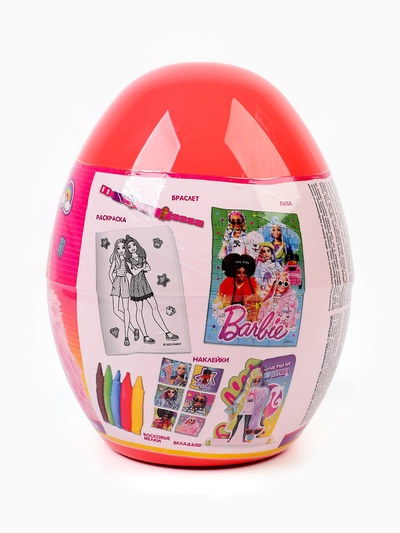 Набор для творчества «Конфитрейд» BARBIE в пластиковом яйце XXL 1/8