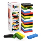 УЦЕНКА Падающая башня дженга«Время игры» настольная игра 20.5×6.3 см,54 бруска 6.3×1.1×2.1 см - Фото 1