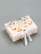 Коробка подарочная новогодняя, складная «Кристальный Новый год», 16?11.5?5 см (комплект 5 шт) - фото 51255497