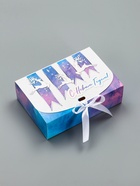 Складная коробка подарочная «Новогодние олени», 16 × 11,5 × 5 см (5 шт) - фото 809110133