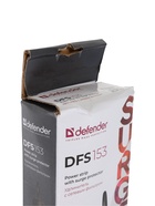УЦЕНКА Удлинитель с сетевым фильтром DFS 153 3 м, черный, 6 розеток DEFENDER - Фото 4