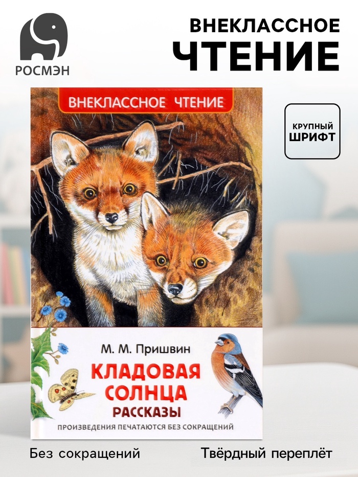 Книга детская для внеклассного чтения «Кладовая солнца», Пришвин М. - Фото 1