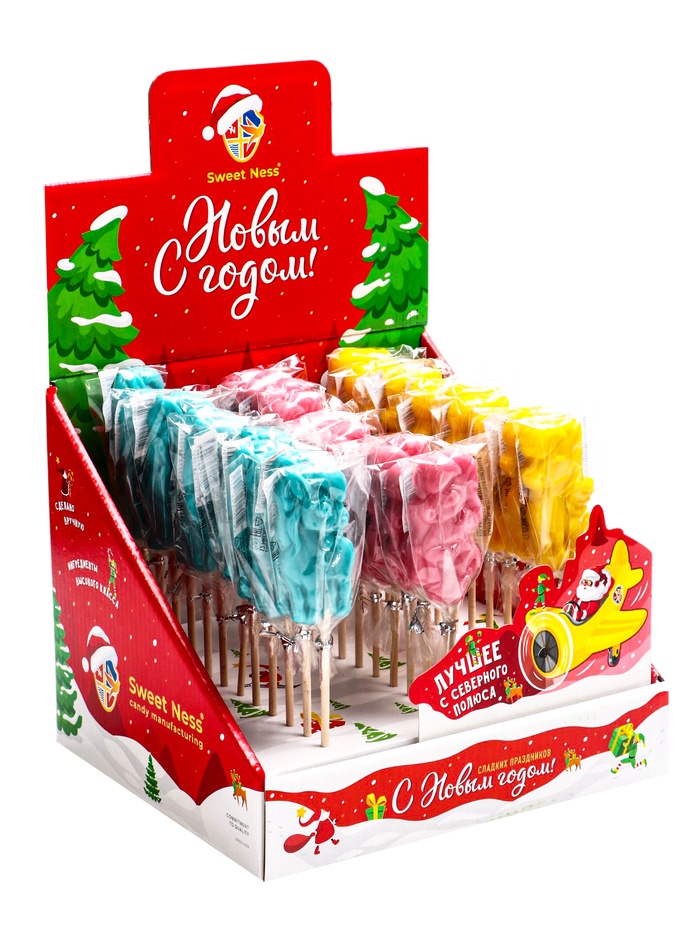 Леденец на палочке: тутти-фрутти, манго, земляника, 24 г - Фото 1