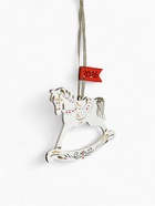 Ёлочное украшение новогоднее «Лошадка. 2026» 11.5×8.5 см, белое - Фото 3