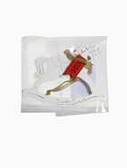 Ёлочное украшение новогоднее «Лошадка. 2026» 11.5×8.5 см, белое - Фото 4