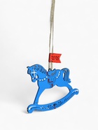 Ёлочное украшение новогоднее «Лошадка. 2026» 11.5×8.5 см, синее - Фото 3