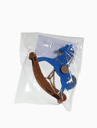 Ёлочное украшение новогоднее «Лошадка-качалка» 9?2.5?8 см, синее/дуб (комплект 2 шт) - фото 52105468