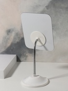 УЦЕНКА Зеркало настольное(гиб ножка) прям-к (1) б/увел 13.5×16.5 см пластик белый к/короб QF - Фото 2