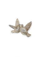 Ёлочное украшение «Праздничное сияние» голубки, 4×8 см, золото - Фото 2