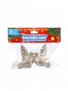 Ёлочное украшение «Праздничное сияние» голубки, 4×8 см, золото - Фото 4