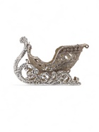 Ёлочное украшение «Праздничное сияние» сани, 6×11 см, золото - Фото 3