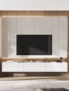 Тумба подвесная «Норд», 2400×346×330 мм, цвет белый глянец/белый - Фото 1