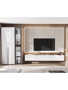 Тумба подвесная «Норд», 2400×346×330 мм, цвет белый глянец/белый - Фото 4