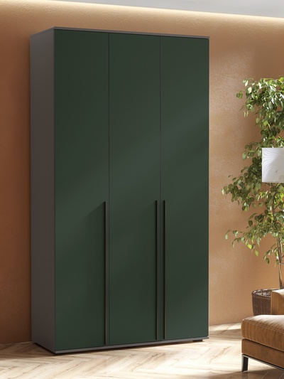 Шкаф прямой трёхстворчатый «Норд», 1200×510×2236 мм, цвет изумруд/графит