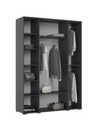 Шкаф прямой четырёхстворчатый «Норд», 1600×510×2236 мм, цвет изумруд/графит - Фото 2