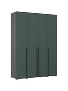 Шкаф прямой четырёхстворчатый «Норд», 1600×510×2236 мм, цвет изумруд/графит - Фото 3