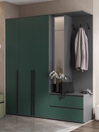 Прихожая «Норд», со шкафом, 2000×510×2236 мм, цвет изумруд/графит - Фото 1
