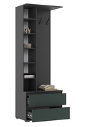 Прихожая «Норд», со шкафом, 2000×510×2236 мм, цвет изумруд/графит - Фото 4