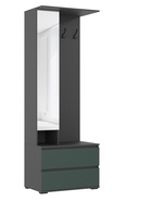 Прихожая «Норд», со шкафом, 2000×510×2236 мм, цвет изумруд/графит - Фото 5