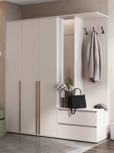 Прихожая «Норд», со шкафом, 2000×510×2236 мм, цвет кашемир