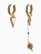 Серьги-трансформеры «Сердце» со стразами, цвет золото - Фото 4