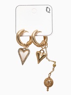 Серьги-трансформеры «Сердце» со стразами, цвет золото - Фото 5