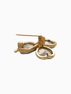 Брошь «Трехлистный клевер», цветной в золоте - Фото 3