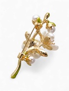 Брошь «Веточка с цветком жасмина», с эмалью, цветная - Фото 2