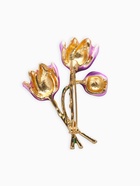 Брошь «Цветок тюльпана», фиолетовый, зелёная в золоте - Фото 2