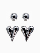 Серьги QF «Нежное сердце», набор 3 пары, цвет серебро - Фото 1