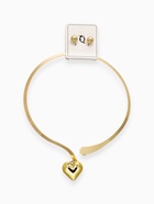 Набор 2 предмета: серьги, чокер «Обруч» сердце, цвет золото - Фото 8