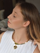 Набор 2 предмета: серьги, чокер «Обруч» сердце, цвет золото 10876903