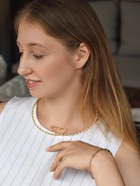 Набор 2 предмета: чокер, браслет «Обруч» сердце, цвет золото - фото 809160840