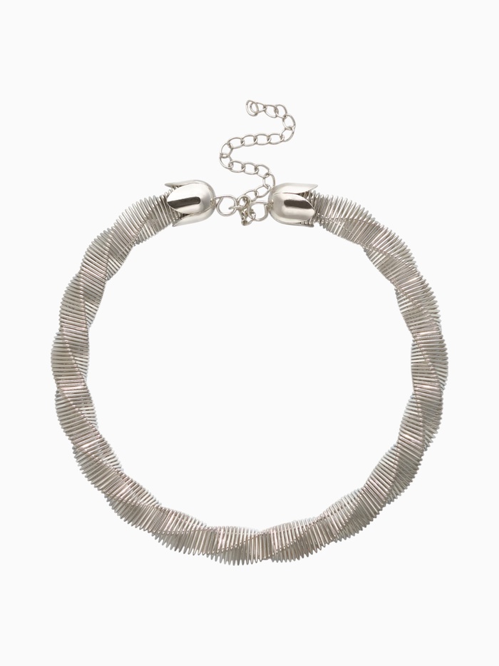 Чокер «Кручёный Обруч», цвет серебро - Фото 1